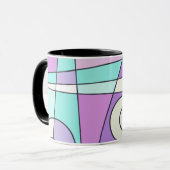Mug Abstrait Surf Pastel Turquoise Lilac (Devant gauche)