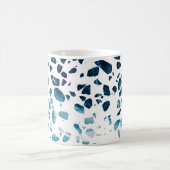 Mug Abstrait Terrazzo Mosaic Marine et Motif bleu clai (Centre)