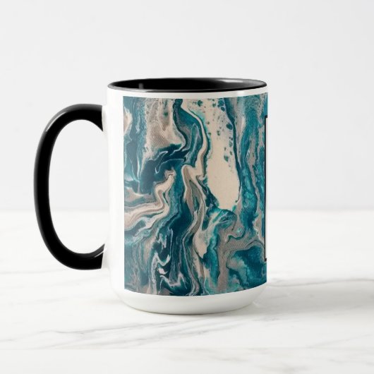 Mug Abstrait turquoise (Gauche)