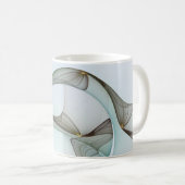Mug Abstrait Turquoise Brown Gold Elegance (Devant droit)