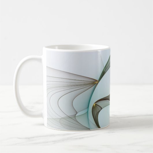Mug Abstrait Turquoise Brown Gold Elegance (Gauche)