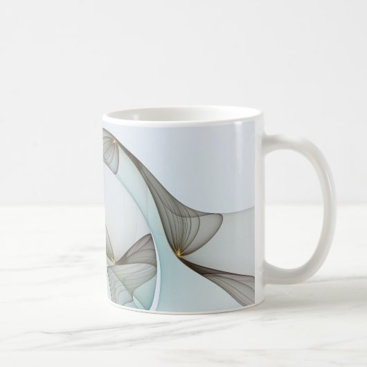 Mug Abstrait Turquoise Brown Gold Elegance (Droite)