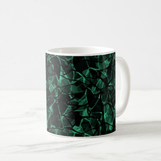Mug abstrait vert (Devant droit)