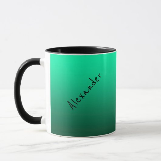 Mug Abstrait vert brillant contraste de couleur pure t (Gauche)