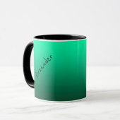 Mug Abstrait vert brillant contraste de couleur pure t (Devant gauche)