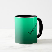 Mug Abstrait vert brillant contraste de couleur pure t (Devant droit)