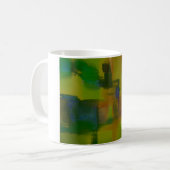 Mug Abstrait vert moderne (Devant gauche)