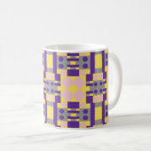 Mug Abstrait violet et Motif pastel avec géométrie (Devant droit)