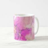 Mug Abstrait violet, lilas, rose, or arrière - plan, (Devant droit)