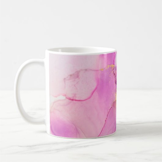 Mug Abstrait violet, lilas, rose, or arrière - plan, (Gauche)