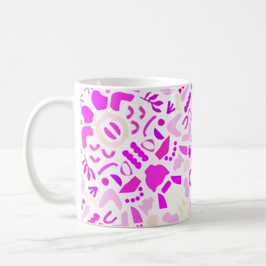 Mug Abstrait violet majestueux (Gauche)