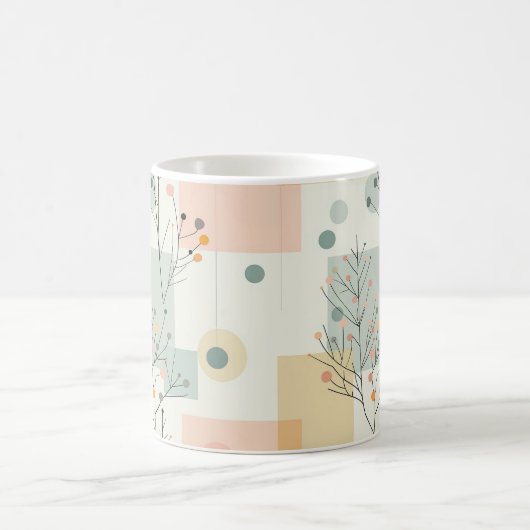Mug Abstrait Zen Botanical Pastel Motifs (Centre)