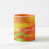 Mug Abstraite brosse colorée contourne texture.text. (Centre)
