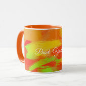 Mug Abstraite brosse colorée contourne texture.text. (Devant gauche)
