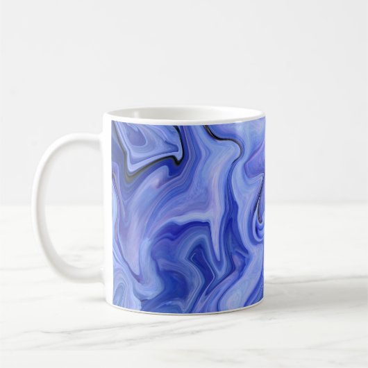 Mug Abstraite de soie bleue (Gauche)