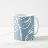 Mug Abstraite Feuille Tropicale : Verdure transparente (Devant droit)
