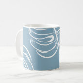 Mug Abstraite Feuille Tropicale : Verdure transparente (Devant gauche)