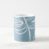 Mug Abstraite Feuille Tropicale : Verdure transparente (Centre)