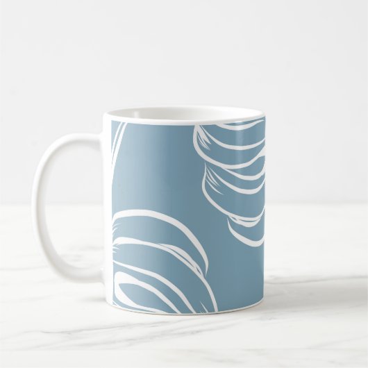 Mug Abstraite Feuille Tropicale : Verdure transparente (Gauche)