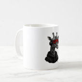 Mug Abstraite girafe rouge et noire T-shirt classique (Devant gauche)