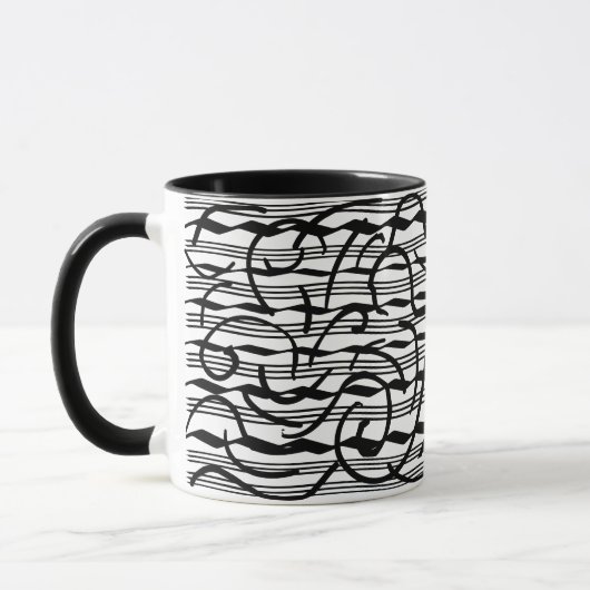 Mug abstraite ligne noire (Gauche)