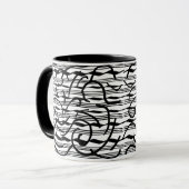 Mug abstraite ligne noire (Devant gauche)