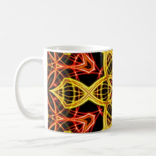 Mug Abstraite lumière dorée sur scène. (Gauche)