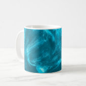 Mug Abstraite parties scintillant bleue menthe (Devant gauche)