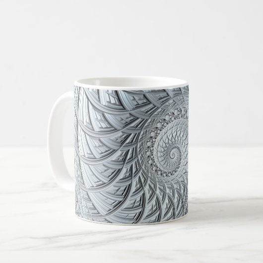 Mug Abstraite spirale gris clair (Devant gauche)