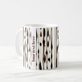 Mug Abstraite stries de café vertical texte personnali (Devant gauche)