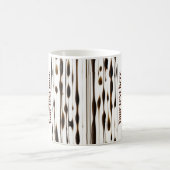 Mug Abstraite stries de café vertical texte personnali (Centre)