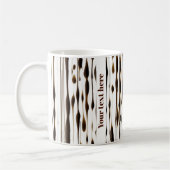 Mug Abstraite stries de café vertical texte personnali (Gauche)