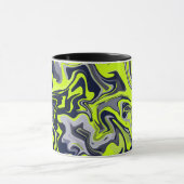 Mug Abstraite vague de vert, gris et noir (Centre)