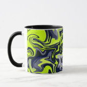 Mug Abstraite vague de vert, gris et noir (Gauche)