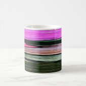 Mug Abstraites Bandes Horizontales Rose Et Vert 705 (Centre)