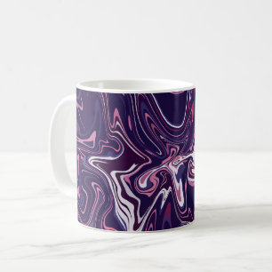 Mug Abstraites torsades foncées pourpres et roses