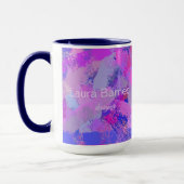 Mug Abstraits coups de pinceau Violet rose (Gauche)