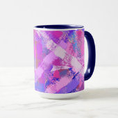 Mug Abstraits coups de pinceau Violet rose (Devant droit)