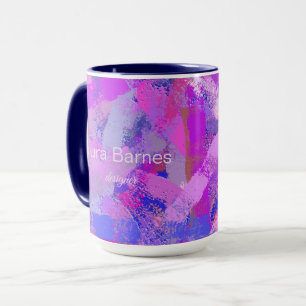 Mug Abstraits coups de pinceau Violet rose