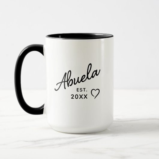 Mug Abuela Est. Year Pregnancy Reveal & Mother’s Day (Gauche)