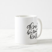 Mug Abuela (grand-mère) sait mieux, écrit à la main (Devant droit)