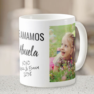 Mug Abuela Te Amamos Photo Personnalisée