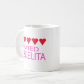 Mug Abuelita, cinq coeurs (Devant gauche)