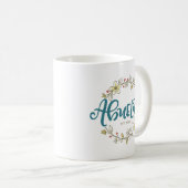 Mug Abuelita, lettre espagnole, couronne florale, (Devant droit)