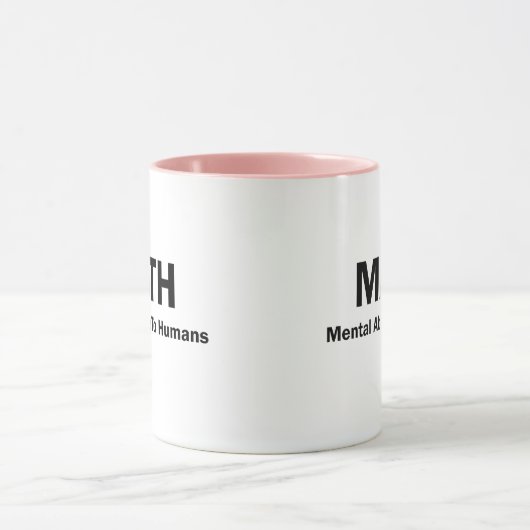Mug Abus mental de MATHS aux humains (Centre)