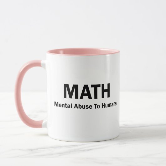 Mug Abus mental de MATHS aux humains (Gauche)