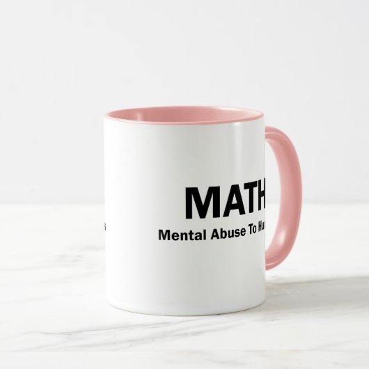 Mug Abus mental de MATHS aux humains (Devant droit)