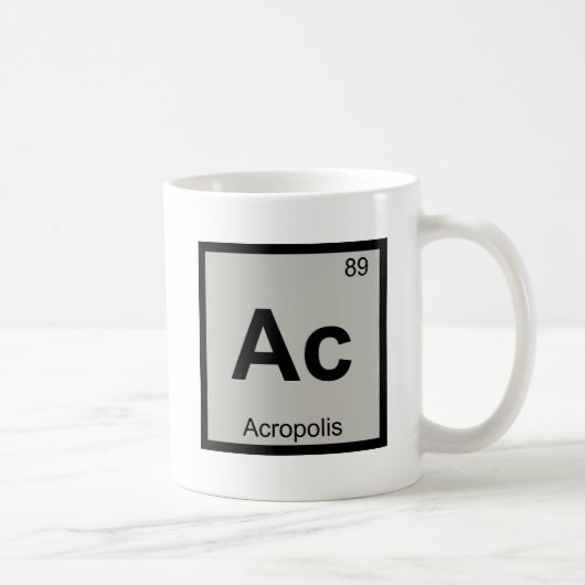Mug Ac - Symbole de chimie de l'architecture de l'Acro (Droite)