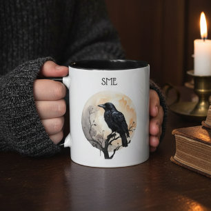 Mug Académie gothique sombre corbeau pleine lune