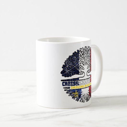 Mug Acadia Acadia France Arbre Drapeau (Devant droit)